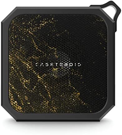 Касетероид музоиден мини водоотпорен звучник - Златна искра црна една големина