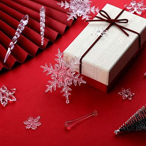 ББТТО 73 Парчиња Божиќ виси акрилни украси новогодишна елка орнаменти
