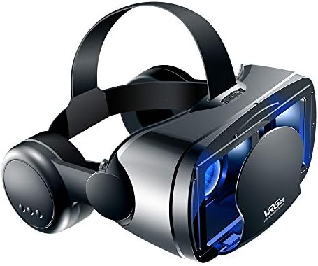 Ecens Виртуелна Реалност VR Слушалки За Mobil, Големи Слушалки-Верзија, 3D VR Очила ЗА ТВ, Филмови &засилувач; Видео Игри Компатибилен iOS, Android &засилувач; Поддршка 4.7-7 инчи, Со