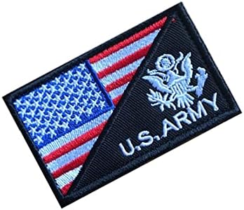 Американско знаме и армиски ветеран американски вооружени сили, лепенка и јамка тактички морал, прицврстувач за прицврстувачи