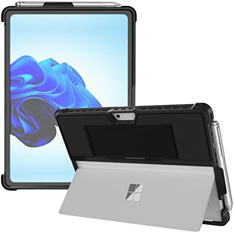 Случај за продавница за CC за Microsoft Surface Pro 8, солиден заштитен покритие за шок -отпорен за 2021 Surface Pro 8 13 инчи, со лента за рака и држач за моливи