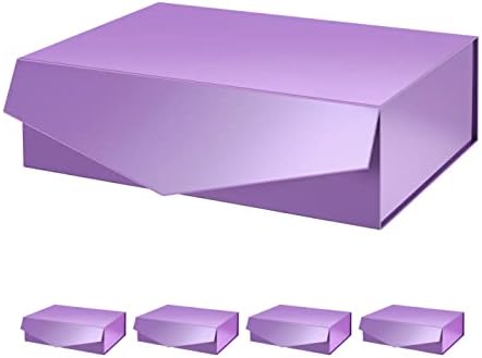 PackHome 5 кутии за подароци 13,5x9x4.1 инчи, големи кутии за подароци со капаци, кутии за предлози за деверуша, цврсти кутии