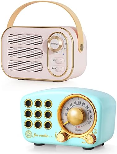 Ретро Bluetooth звучник, гроздобер радио-Гредио ФМ радио со старомоден класичен стил, силно подобрување на басот, гласен волумен, Bluetooth