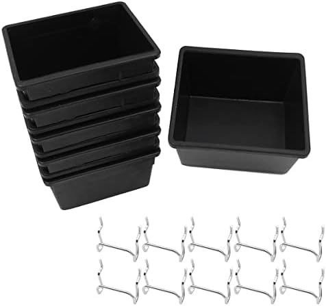 Nuzamas Pack од 10 одговара на канти за отпадоци од шипки 3,2 x 3,5 инчи за додатоци за складирање на делови Организирање хардвер мали делови