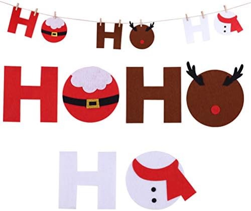 Нуобести Божиќ Декор Божиќ Стринг Банер Дедо Ирваси Снешко Писмо Венец Божиќ Бантинг Банер Со Јаже Клип За Одмор Партија Отворено