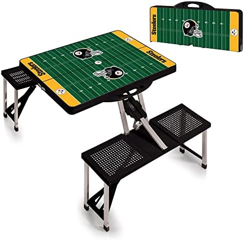 Пикник Време NFL фудбалско поле за преклопување на пикник маса - маса за кампување - маса на отворено со дупка за чадор