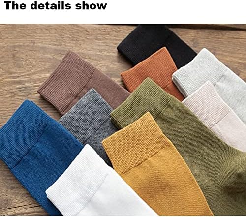 Geltdn 10 пара машки памучни чорапи есенски зимски бизнис дише машко екипаж чорапи за фустани