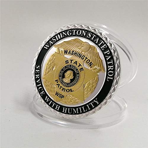 Соединетите Американски Држави Вашингтон Државна Патрола Колекционерски Сребрени Сувенири Монета Комеморативна Монета