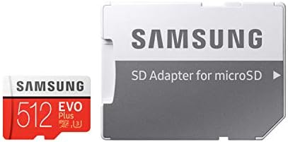 Samsung EVO Плус 512GB microSDXC UHS-I U3 100mb / S Целосна HD &засилувач; 4k UHD Мемориска Картичка Со Адаптер