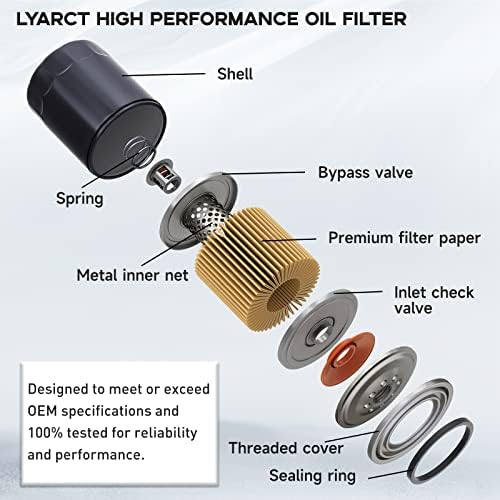 Lyarct Air Filter 5ug-E4451-00-00 + Филтер за нафта 5GH134405000 за Јамаха Рино 660 YXR660 2004-2007