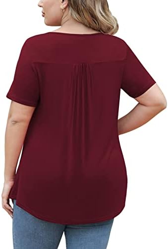 Женска чипка памучна блуза лето есен краток ракав против вратот обичен обичен крпеница преголема кошула за блуза за дами
