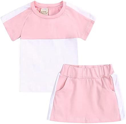 Детско деца новороденче бебе унисекс летни маички здолништа меки крпеници памук 2 парчиња облека за спиење облека за бани