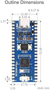 Waveshare RP2040-Plus Pico-Pico MCU Board, заснована на микроконтролер на Raspberry Pi RP2040, процесор со двојна јадро, на одборот 16MB блиц,