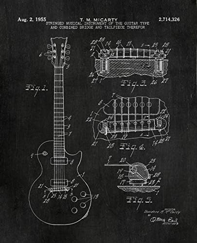 Jazz Instruments патент wallидни уметности отпечатоци сет од 8 подароци за музичари музичко студио декорација