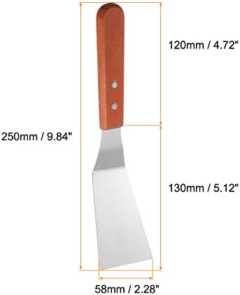 Харфингтон 2 парчиња сликарство ножеви 58мм ширина криви лопата за мешање на палета за мешање со рачка од дрва за занаетчиска боја занаетчиство
