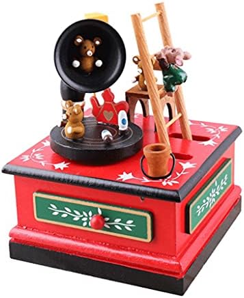 N/A Merry-Go-Round Дедо Мраз музички кутија играчка играчка домашна декорација весела божиќна музичка кутија роденденски подарок
