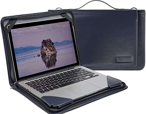 Случај за лаптоп со лаптоп со сина кожа од Брунел - Компатибилен со Dell Latitude 5300 13.3 Бизнис лаптоп