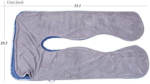 Аминуција Бременост Тело за тело Перница Покрива преголема плишана перница во облик на перница вкупна перница за тело, отстранлив за покривање на целото тело, цело