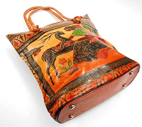 Shankutala сака елен дизајн рака направена торба за купување Шантиникетан