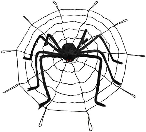 Либеј Ноќта на вештерките гигант пајак 6,6 стапки, украси на отворено за Ноќта на вештерките, големи лажни влакнести пајаци застрашувачки