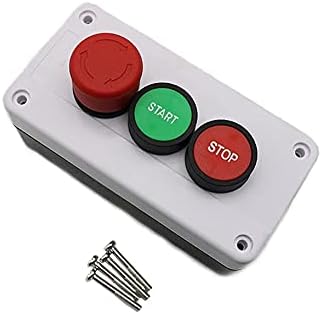 FACDEM NC итен стоп Без црвено зелено копче за прекинувач на копчето Започнете со само-запечатување на водоотпорно копче за