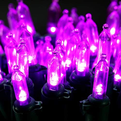 Енбон Виолетова Божиќни светла, 33ft 100 LED стринг светла, 120V UL овластени светло за Божиќни дрвја за Божиќ, Ноќта на вештерките,