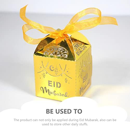 PRETYZOOM Еид Мубарак Бонбони Кутија: Корист Подарок Кутија Колаче Десерт Печиво Завиткување Кутии Муслиманска Исламска Партија Центри Рамазан