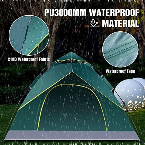 Среќно патување поп -постепено семејство кампување шатор, преносен инстант шатор, автоматски водоотпорен ветерно лесен поставен шатор, шатор