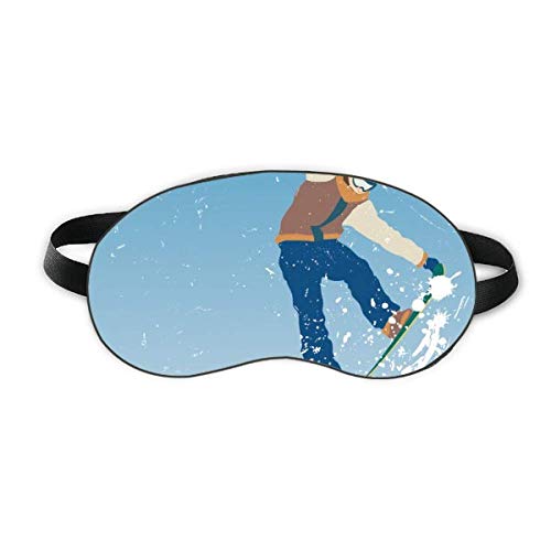 Зимски спортски скијање скокање илустрација за спиење на очите штит мека ноќно слепило на сенка на сенка
