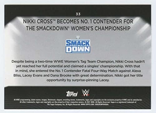 2021 Топпс WWEенски дивизија 33 Ники Крст борење картичка за тргување