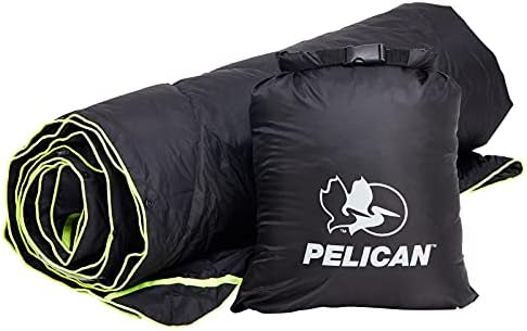 Додатоци за кампување на отворено во пеликан - ќебе - Пончо лагер w/носење торба - [отпорна на вода] [600 патка надолу] - Светло,