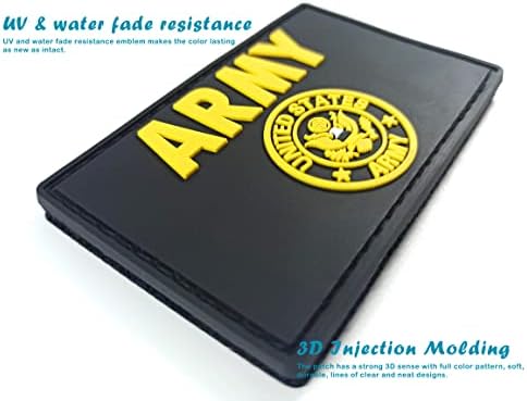 JBCD американска армија злато сртот знаме за крпење воена тактичка лепенка - ПВЦ гумена кука и лепенка за прицврстување на јамка