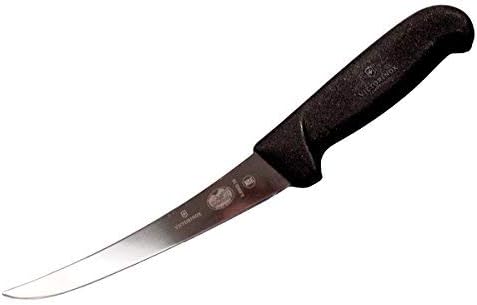 Викторинокс Фиброкс Про 6-инчен Заоблен Нож За Коскење со Полуцврсто Сечило, Црно