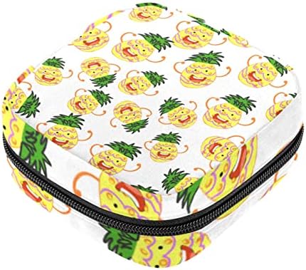 Симпатична Торба За Складирање Санитарни Салфетки Од Ананас Пренослива Торбичка За Торбички За Торбички За Менструални Чаши Со