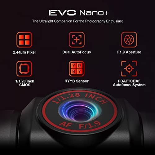 Autel Evo Nano Plus лесен и преклопен фотоапаратен дрон со 4K/30FPS HDR видео, 50MP Photo1/1.28 CMOS RYYB сензор, три-насочен сензор