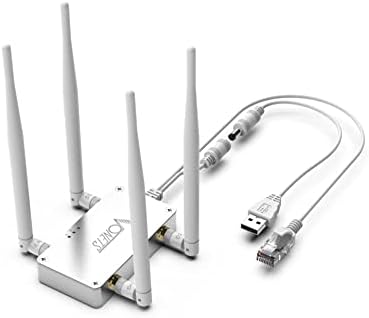 Vonets VBG1200 2.4GHz/5GHz Mini WiFi Bridge Ethernet/Безжичен повторувач/рутер/WiFi сигнал Extender Индустриски напојуван од DC/USB со 1 RJ45 машки
