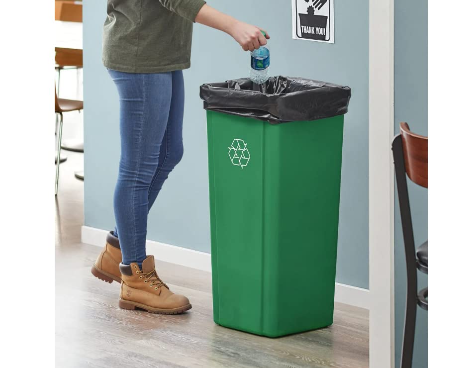 Квадратна конзерва за отпадоци - 23 галон, отпадоци за отпадоци, конзерва за ѓубре, контејнер за ѓубре, корпа за отпад, корпа за отпадоци, комерцијална