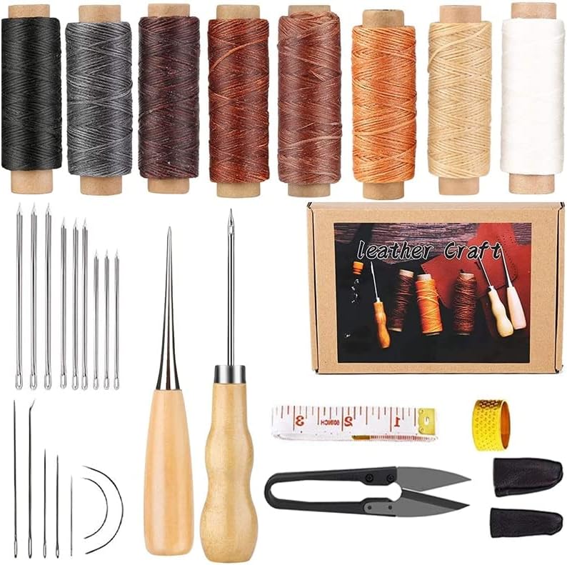 Miusie 30PCS постави кожен комплет за занаетчиски занаетчиски занаетчиски занаетчиски занаетчиски занаетчиски занаети, алатка за