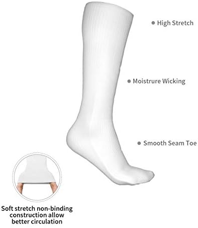 qkwlo Сребрена Сјајот Компресија Чорапи За Жени &засилувач; Мажите Циркулација 15-20 mmHg Е Најдобра Поддршка Атлетски Трчање
