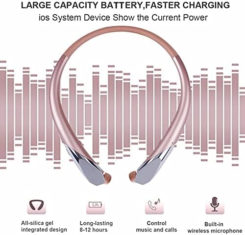 Слушалки За Вратот Bluetooth Што Се Повлекуваат, Слушалки За Безжични Слушалки Што Се Повлекуваат Слушалки За Поништување На Бучава