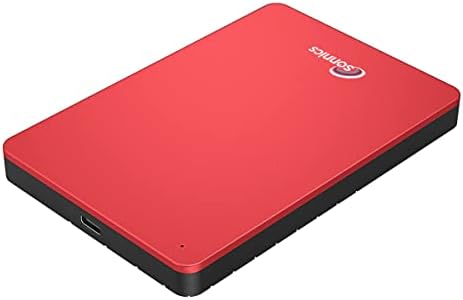 Sonnics 320gb Црвен Надворешен Пренослив Хард диск тип C USB 3.1 Компатибилен Со Windows PC, Mac, Smart tv, XBOX ONE/Серија X &засилувач;