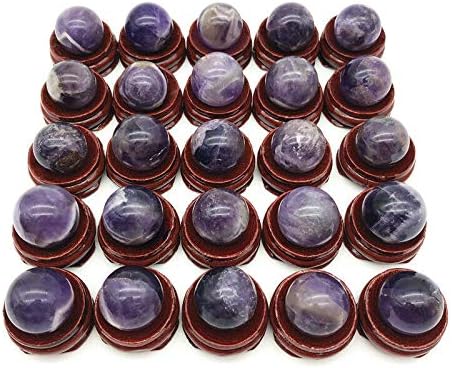 ERTIUJG HUSONG306 1PC Природен сон аметист топка Виолетова кварц кристална сфера Гемстон заздравување топки Природни камења и минерали