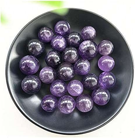 Laaalid XN216 5PCS 12-16mm Природна виолетова аметист топка сурова скапоцен камен полиран кристален занает природни камења и