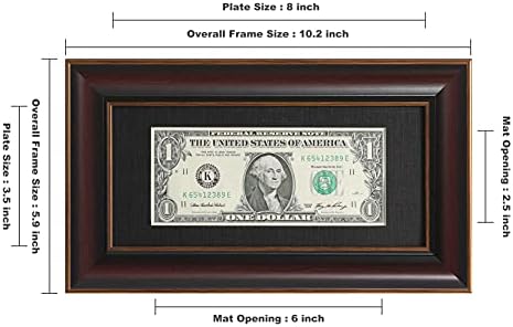 Elsker & Home Dollar Bill Frame со црно затегнување, штанд со кабел и вклучена идна закачалка
