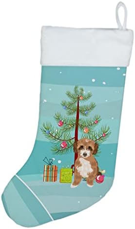 Богатства на Каролина WDK3036CS Doodle Tricolor 2 Божиќ Божиќно порибување, камин виси чорапи Божиќна сезона забава Декорации за семејни