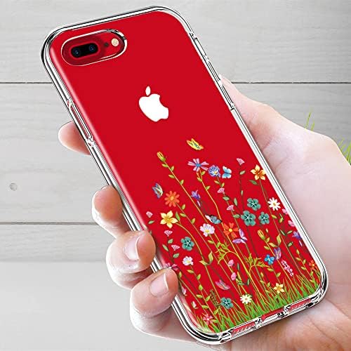 Firdge for iphone 8 Plus Case, компатибилен iPhone 7 Plus/6s Plus/6 Plus Case 5,5 инчи, со [2 x Tementer Glass Eck Ecter] Покриеност