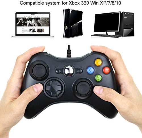 Xbox 360 Жичен Контролер, USB Gamepad За Microsoft Xbox 360 /Тенок/КОМПЈУТЕР, Црна