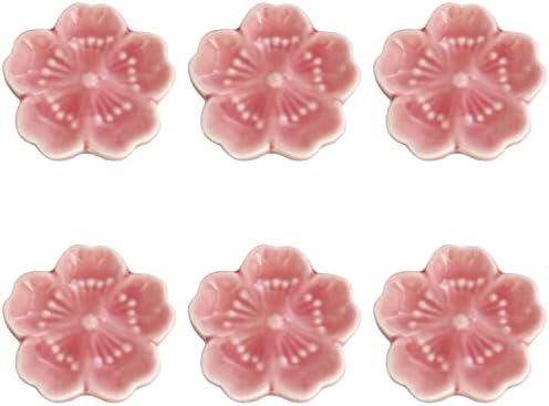 Одмор со Стапчиња за Јадење сакура јјангз 6 ПАРЧИЊА Керамички Розови Сакура Цвет Решетка За Одмор Со Стапчиња За Јадење, Држач