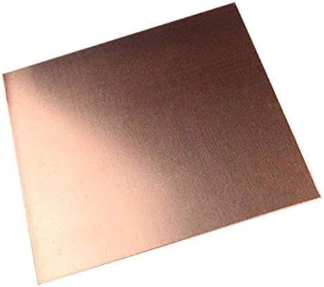 Умки месинг плоча бакарен лист бакарен метален лим со фолија, 5мм х 100мм х 100мм метална фолија