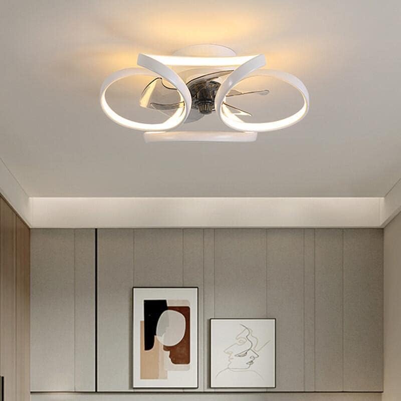 Feer Smart таванот 18 см ламба за вентилатор дома Невидлива сечило црна бела апликација далечински управувач осветлување таванот вентилатор